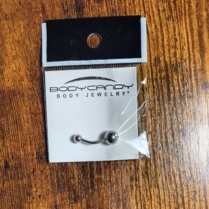 Body Candy Curved Barbell Navel Ring - Silver